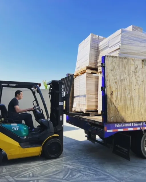 Loading a big commercial haul